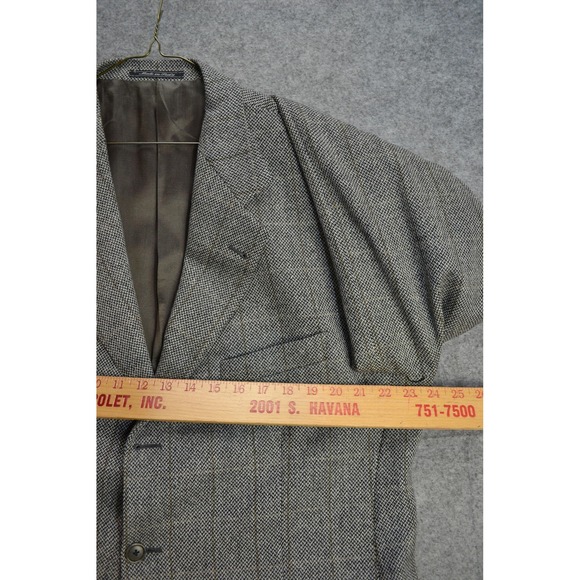 Lubiam 1911 Cashmere Mens 44L Blazer Gray Check Wool Italy Sport Coat Luxury LBM - Picture 14 of 16